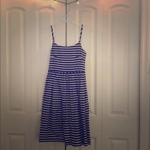 Jcrew blue and white striped linen dress 00